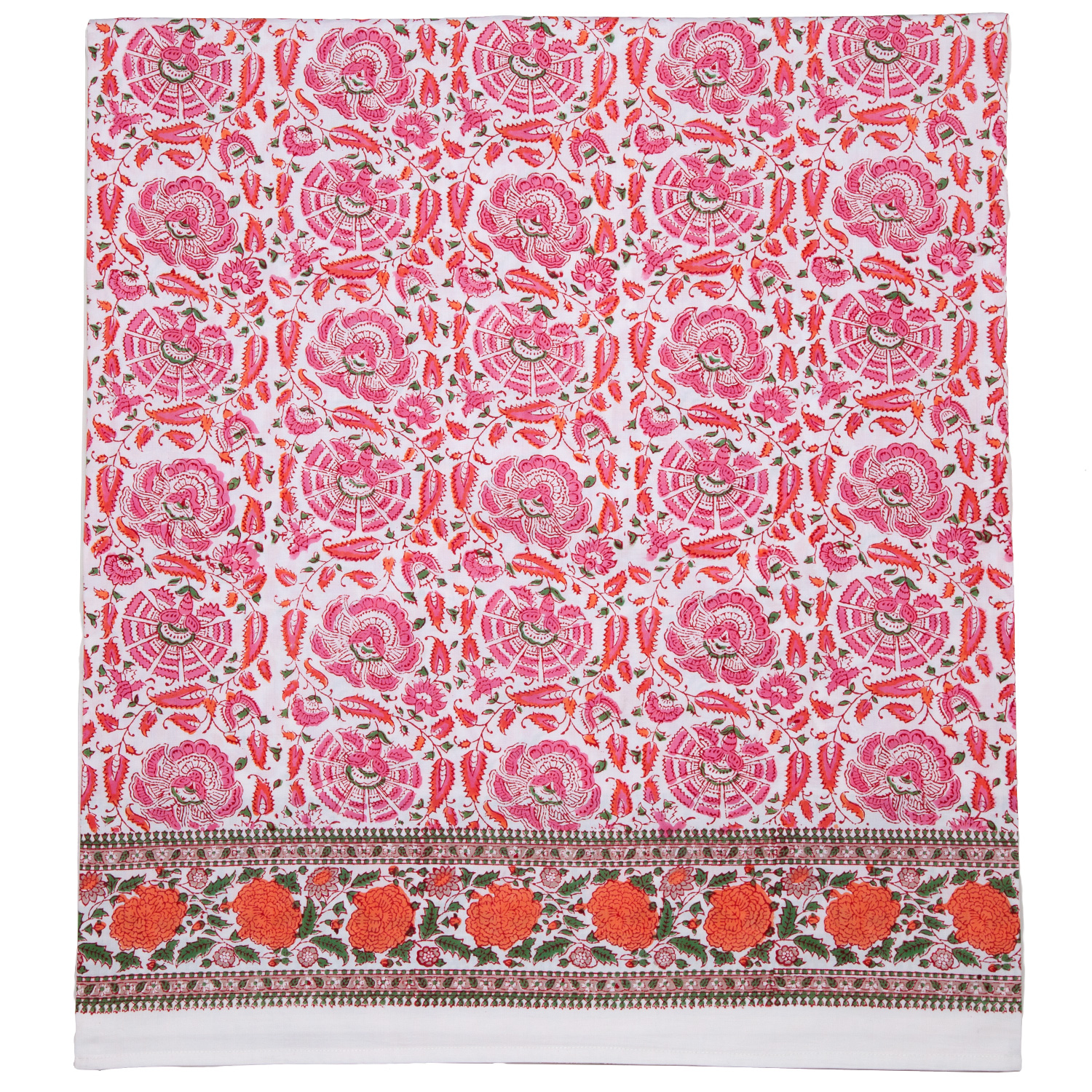 Riyad Flat and Fitted Sheets - Pink/Orange